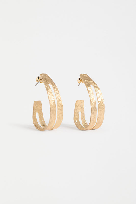 Amner Large Hoop Earrings (Gold)